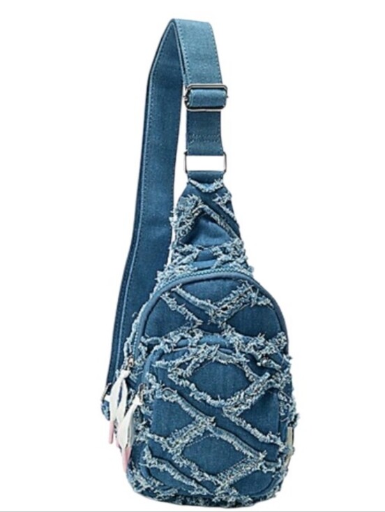Wildfox Handbags - Wildfox 💋Denim Quilted Sling Bag (Blue 💙)